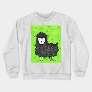 Black Sheep In A Pasture Crewneck Sweatshirt